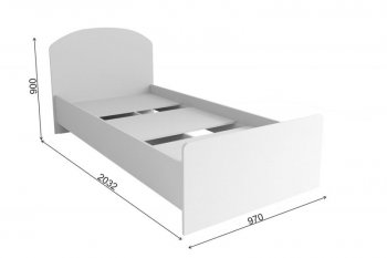Кровать Лавис КРД 900.1 белый софт (ДСВ) в Ревде - revda.mebel-e96.ru