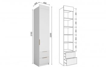 Набор детской мебели Лавис модульный белый софт (ДСВ) в Ревде - revda.mebel-e96.ru