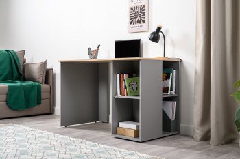 Стол письменный Лайт 12.163. серый (Моби) в Ревде - revda.mebel-e96.ru