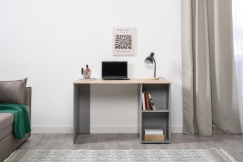 Стол письменный Лайт 12.163. серый (Моби) в Ревде - revda.mebel-e96.ru
