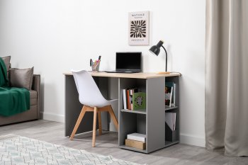 Стол письменный Лайт 12.163. серый (Моби) в Ревде - revda.mebel-e96.ru