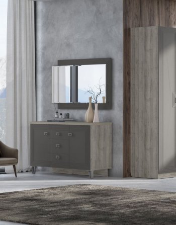 Спальный гарнитур Лежер модульный, холст вулканический (СанТан) в Ревде - revda.mebel-e96.ru