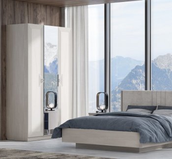 Шкаф распашной 1400 мм Лежер ШК-3103 холст белый (СанТан) в Ревде - revda.mebel-e96.ru