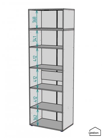 Шкаф с антресолью 800 мм Linnea MHR-2A-2 2450х800х510 (Графит-М 11.1.25) в Ревде - revda.mebel-e96.ru