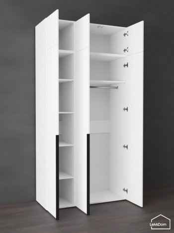 Шкаф с антресолью 1200 мм Linnea MHR-3A-1 2450х1200х510 (Белый-М 11.1.2) в Ревде - revda.mebel-e96.ru