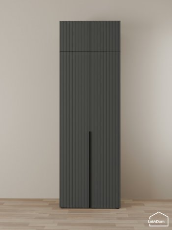 Шкаф с антресолью 800 мм Linnea MHR-2A-1 2450х800х510 (Графит-М 11.1.25) в Ревде - revda.mebel-e96.ru