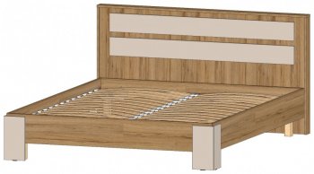 Кровать двуспальная Ленора вотан/Кашемир (Лин) в Ревде - revda.mebel-e96.ru