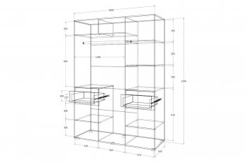 Шкаф 1600 мм Лиана графит (Зарон) в Ревде - revda.mebel-e96.ru