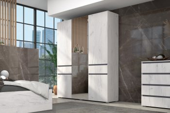 Шкаф 1600 мм Лиана графит (Зарон) в Ревде - revda.mebel-e96.ru
