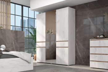 Спальный гарнитур Лиана золотой, модульный (Зарон) в Ревде - revda.mebel-e96.ru