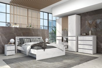 Спальный гарнитур Лиана графит, модульный (Зарон) в Ревде - revda.mebel-e96.ru