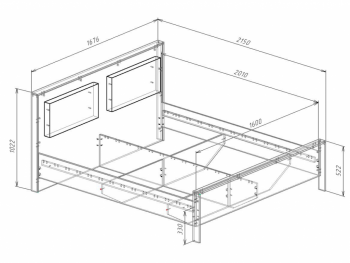 Кровать Либерти 1600/1800 мм с плитой 22 (Росток) в Ревде - revda.mebel-e96.ru