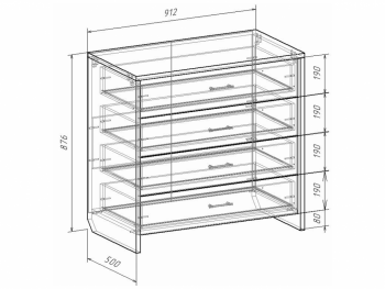 Комод Либерти (Росток) в Ревде - revda.mebel-e96.ru