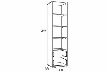 Стеллаж Лилу НМ 041.03 (Silva) в Ревде - revda.mebel-e96.ru