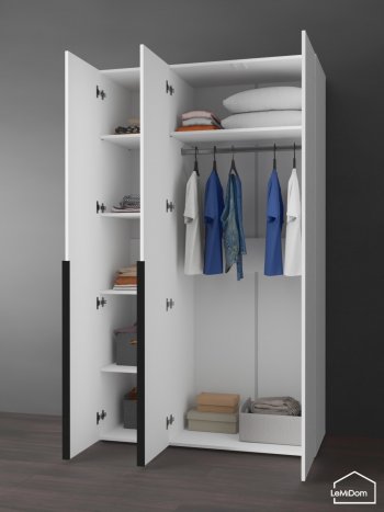Шкаф Linnea MHR-3-1 2050х1200х510 (Белый-М 11.1.2) в Ревде - revda.mebel-e96.ru