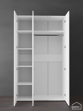 Шкаф Linnea MHR-3PO-1 2050х1200х510 (Белый-М 11.1.1) в Ревде - revda.mebel-e96.ru