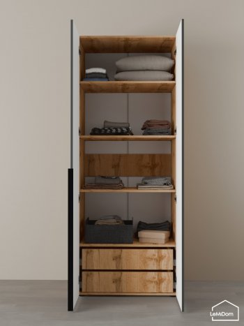 Шкаф Linnea MHR-2-4 2050х800х510 (ДВ-М 11.1.25) (1) в Ревде - revda.mebel-e96.ru