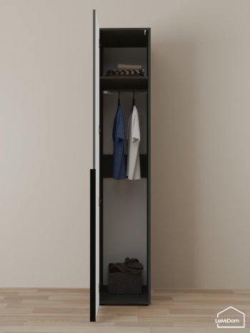 Шкаф Linnea MHR-1 2050х400х510 (Графит-М 11.1.25) в Ревде - revda.mebel-e96.ru