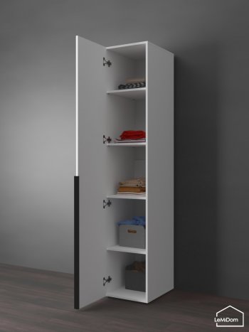 Шкаф Linnea MHR-1-2 2050х400х510 (Белый-М 11.1.2) в Ревде - revda.mebel-e96.ru