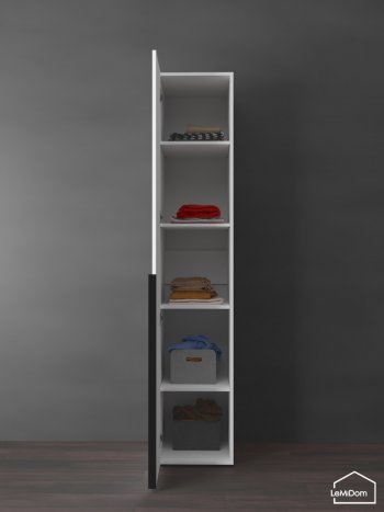 Шкаф Linnea MHR-1-2 2050х400х510 (Белый-М 11.1.2) в Ревде - revda.mebel-e96.ru