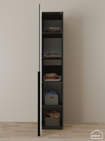 Шкаф Linnea MHR-1-2 2050х400х510 (Графит-М 11.1.25) в Ревде - revda.mebel-e96.ru