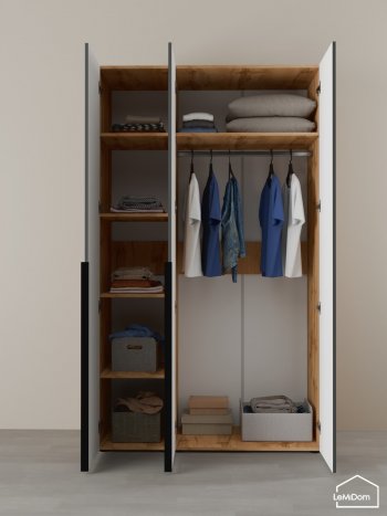 Шкаф Linnea MHR-3-1 2050х1200х510 (ДВ-М 11.1.25) в Ревде - revda.mebel-e96.ru