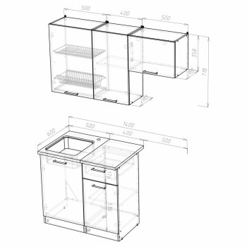 Кухонный гарнитур Лира медиум 1400 мм (Герда) в Ревде - revda.mebel-e96.ru