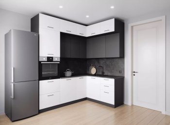 Кухонный гарнитур угловой Лофт 2200*1700 мм (Санвут) в Ревде - revda.mebel-e96.ru