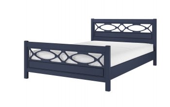 Кровать из массива Лоренса Темный лазурный (БМ) в Ревде - revda.mebel-e96.ru