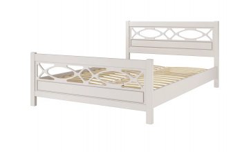 Кровать из массива Лоренса льняной (БМ) в Ревде - revda.mebel-e96.ru