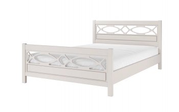 Кровать из массива Лоренса льняной (БМ) в Ревде - revda.mebel-e96.ru