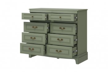 Комод 8 ящиков Лорето, зеленый самшит (БМ) в Ревде - revda.mebel-e96.ru