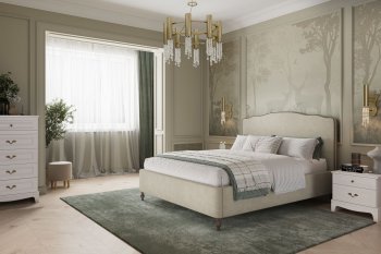 Спальный гарнитур Лорето, модульный, льняной (БМ) в Ревде - revda.mebel-e96.ru