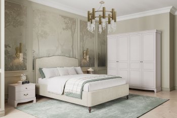 Спальный гарнитур Лорето, модульный, льняной (БМ) в Ревде - revda.mebel-e96.ru