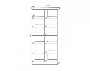 Шкаф распашной 1000 мм М6-2.4 Б+Б 100 (М6) в Ревде - revda.mebel-e96.ru
