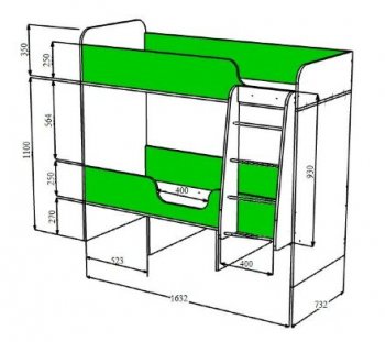 Двухъярусная кровать Малыш Двойняшка (Ярофф) в Ревде - revda.mebel-e96.ru