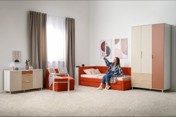 Набор детской мебели Марвэл модульный, бел. (Моби) в Ревде - revda.mebel-e96.ru