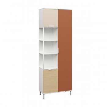 Шкаф комбинированный Марвэл 13.22 бел (Моби) в Ревде - revda.mebel-e96.ru | фото