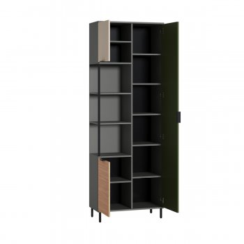 Шкаф комбинированный Марвэл 13.22 сер (Моби) в Ревде - revda.mebel-e96.ru