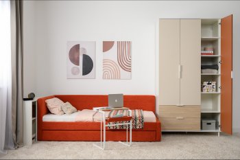 Набор детской мебели Марвэл модульный, бел. (Моби) в Ревде - revda.mebel-e96.ru