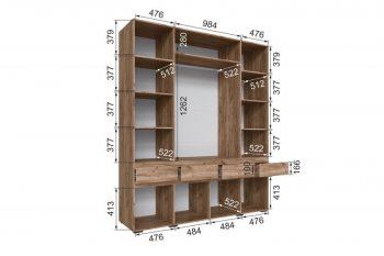 Шкаф 2000 мм Мерида крафт табачный/белый (Микон) в Ревде - revda.mebel-e96.ru