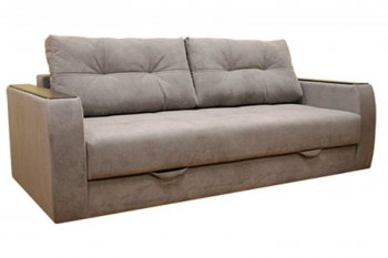 Диван Милан 3, НПБ, ткань Монако 06 (серый) (Хит Диван) в Ревде - revda.mebel-e96.ru