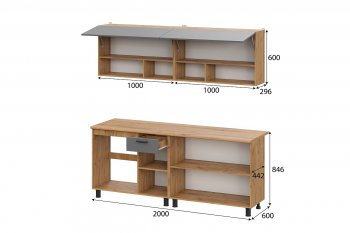 Кухонный гарнитур Монако 2000 мм графит (СВ) в Ревде - revda.mebel-e96.ru