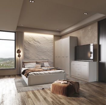 Спальный гарнитур Монако Кашемир (модульный) (БТС) в Ревде - revda.mebel-e96.ru