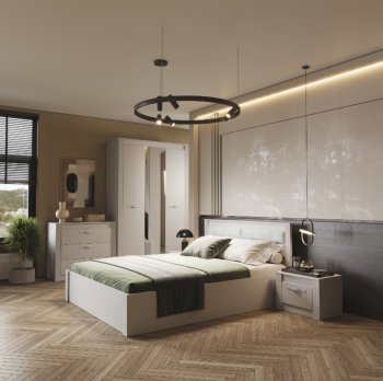 Спальный гарнитур Монако Кашемир (модульный) (БТС) в Ревде - revda.mebel-e96.ru