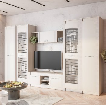 Стенка Монако Кашемир комп.4 (модульная) (БТС) в Ревде - revda.mebel-e96.ru