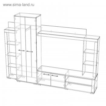 Стенка Монако (Лин) в Ревде - revda.mebel-e96.ru