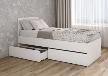 Кровать Мори 900.1/1 с нишей, графит (ДСВ) в Ревде - revda.mebel-e96.ru