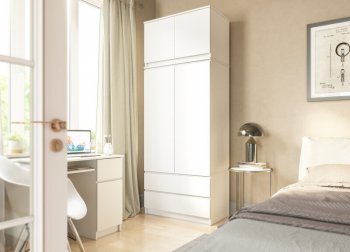 Шкаф 900 мм с антресолью Мори 900.2 (ДСВ) в Ревде - revda.mebel-e96.ru