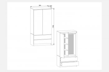 Шкаф 900 мм с антресолью Мори (ДСВ) в Ревде - revda.mebel-e96.ru